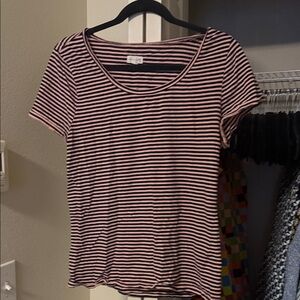 Striped Black and White Women's Top